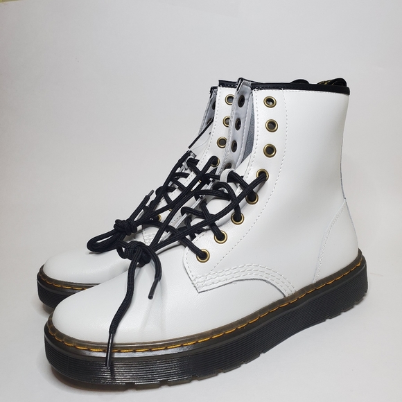 Dr Martens Zavala Boots White Leather Brand New - Picture 4 of 8